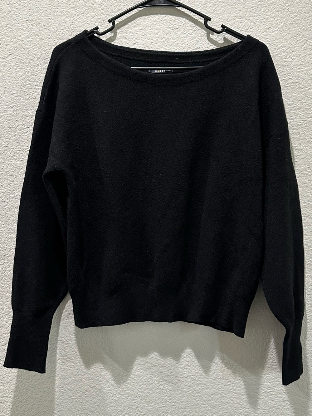 Maeve by Anthropologie Boatneck Black Knit Sweater